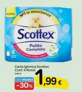 Carrefour Scottex Scottex Carta Igienica 4 Rotoli offerta
