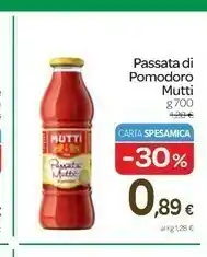 Carrefour Mutti Mutti - Passata di Pomodoro 700 g(ml) offerta