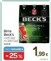 Carrefour Becks Beck's - Beck's 330 g(ml) offerta