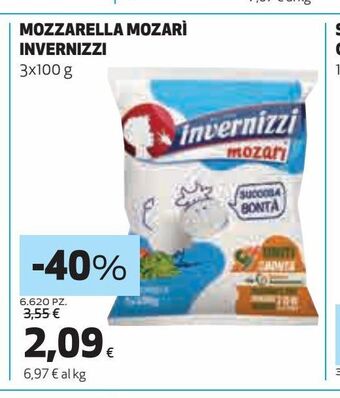 Ipercoop Mozzarella mozari invernizzi offerta