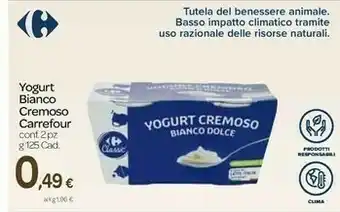 Carrefour Express Carrefour - Yogurt Bianco Dolce Cremoso 250 g(ml) offerta