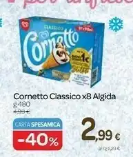 Carrefour Express Algida Algida - Cornetto Classico Formato Speciale 480 g(ml) offerta
