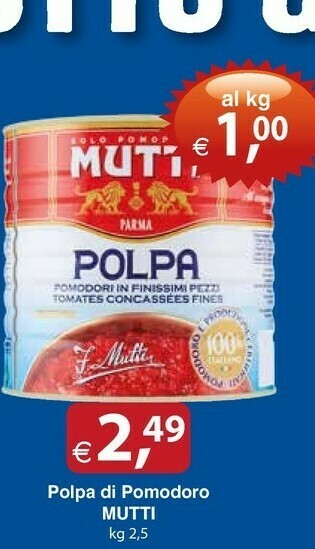 Docks Cash&Carry Mutti Pomodori pelati offerta