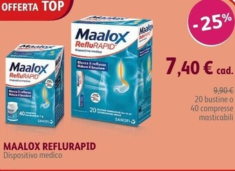 Lloyds Farmacia Maalox Reflurapid 20 Bustine Masticabili offerta