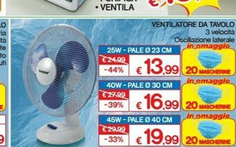 Satur Ventilatore offerta