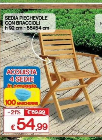 Satur Sedie pieghevoli offerta