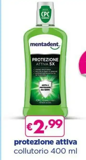 Acqua & Sapone Mentadent Protezione Attiva Collutorio offerta