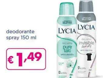 Acqua & Sapone Lycia ORIGINAL Dry Uomini Deodorante Spray 150ml offerta