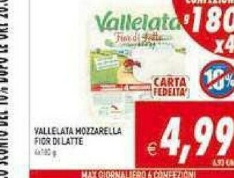 Supermercati Agorà Vallelata Mozzarella offerta