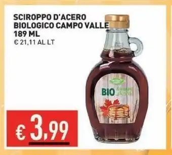 Ingrande Sciroppo d'acero biologico campo valle offerta
