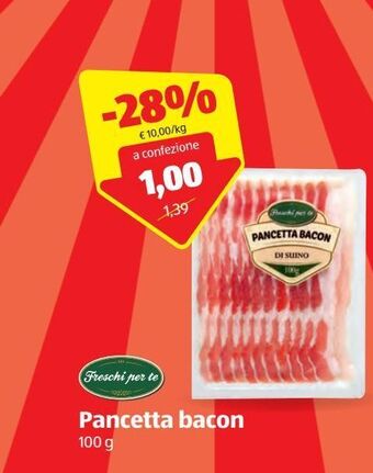 ALDI Pancetta bacon 100 g freschi per te offerta