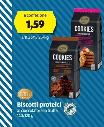 ALDI Biscotti proteici finest bakery offerta