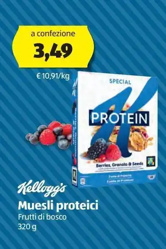 ALDI Kellogg's muesli proteici 320 g offerta