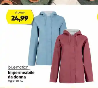 ALDI Impermeabile da donna blue motion offerta