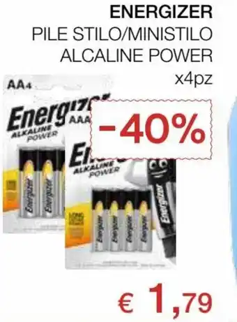 Coop Energizer Pile Stilo/Ministilo Alcaline Power x4pz offerta