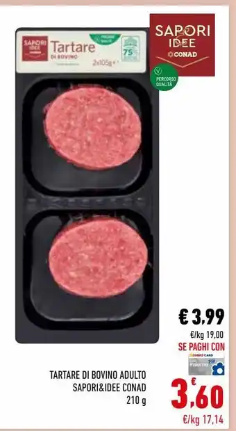 Conad Tartare di bovino adulto conad offerta