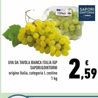 Conad Uva da tavola bianca italia igp sapori & dintorni offerta