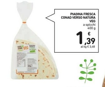 Conad Conad Piadina Fresca Verso Natura Veg offerta