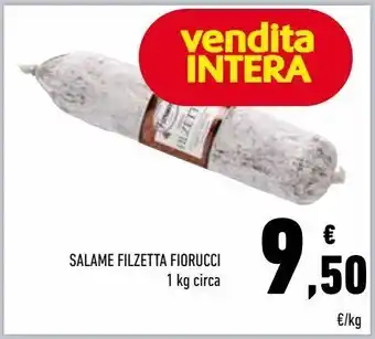 Conad Salame filzetta fiorucci offerta