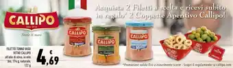 Conad Filetti di tonno vaso vetro callipo offerta
