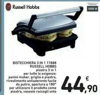 Conad Russell hobbs Bistecchiera elettrica offerta