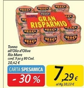 Carrefour Market Rio Mare Tonno Rio mare offerta