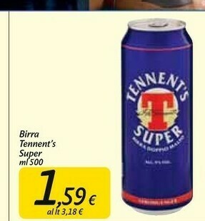 Carrefour Market Tennent's Birra offerta