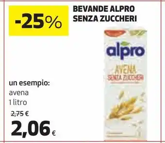 Ipercoop Bevande alpro senza zuccheri offerta
