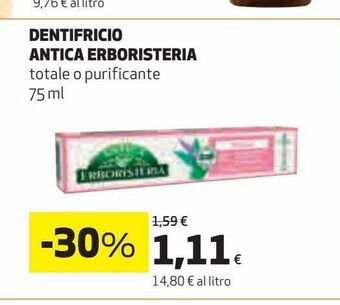 Ipercoop Dentifricio antica erboristeria offerta