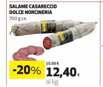 Ipercoop Salame casareccio dolce norcireria offerta