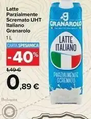 Carrefour Market Granarolo Latte Parzialmente Scremato Uht offerta