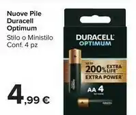 Carrefour Market Duracell Optimum Nuove Pile offerta