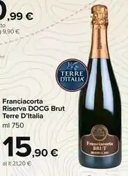 Carrefour Market Terre d'Italia Franciacorta Riserva Docg Brut offerta