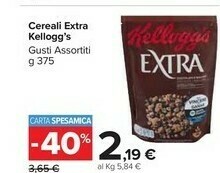 Carrefour Market Kelloggs Cereali Extra offerta