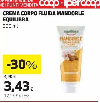 Crema corpo fluida mandorle equilibra