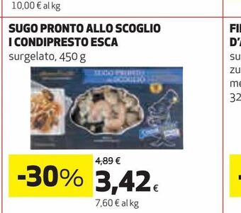 Ipercoop Sugo pronto allo scoglio i condipresto esca offerta
