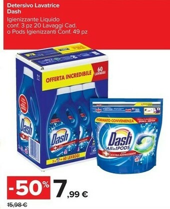 Carrefour Market Dash Detersivo Lavatrice offerta
