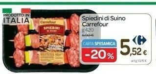 Carrefour Carrefour Spiedini Di Suino offerta