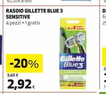 Ipercoop Rasoio gillette blue 3 sensitive offerta