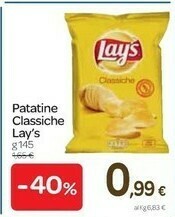 Carrefour Lays Patatine Classiche offerta