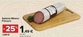 Carrefour Fiorucci Salame Milano offerta