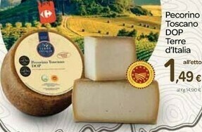 Carrefour Terre d'Italia Terre d'Italia Pecorino Toscano Dop offerta