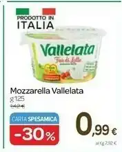 Carrefour Vallelata Vallelata Mozzarella offerta