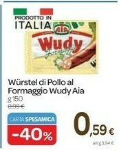 Carrefour Aia Wudy Formaggio 150 G(ml) offerta