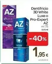Carrefour Az Dentifricio 3d White Luxe O Pro-expert offerta