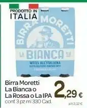 Carrefour Moretti Birra - La Rossa 330 G(ml) offerta