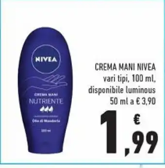 Conad Crema mani nivea offerta
