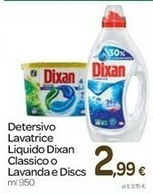 Carrefour Dixan Detersivo Lavatrice Liquido offerta