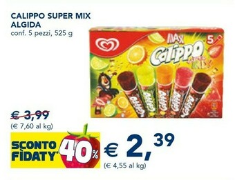Esselunga Algida Max Calippo Super Mix 525 G(ml) offerta