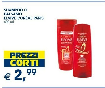Esselunga L'Orèal Paris Shampoo O Balsamo Elvive offerta